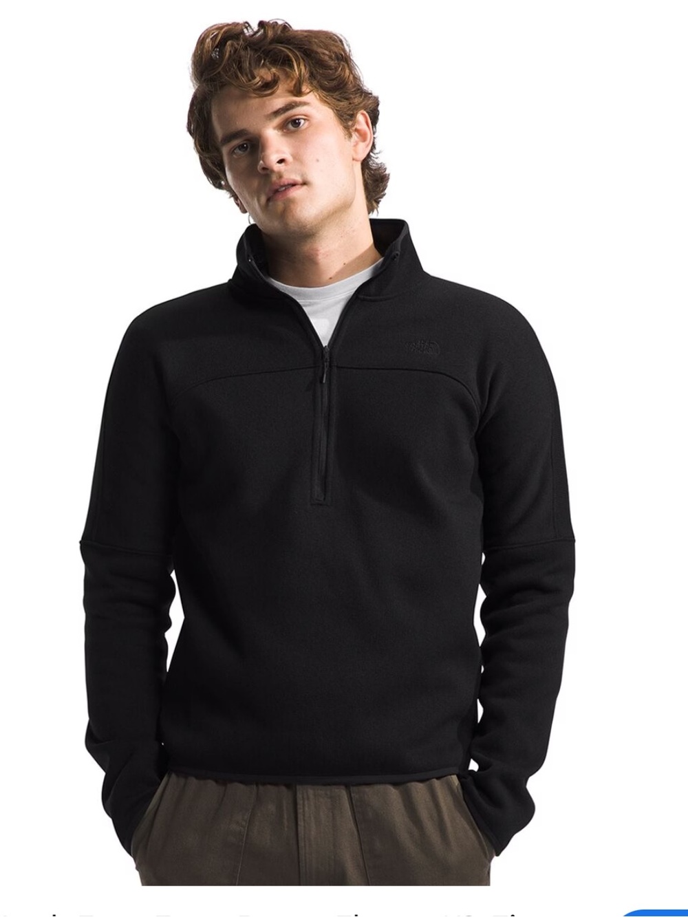 Men's Black Quarter-Zip Sweater